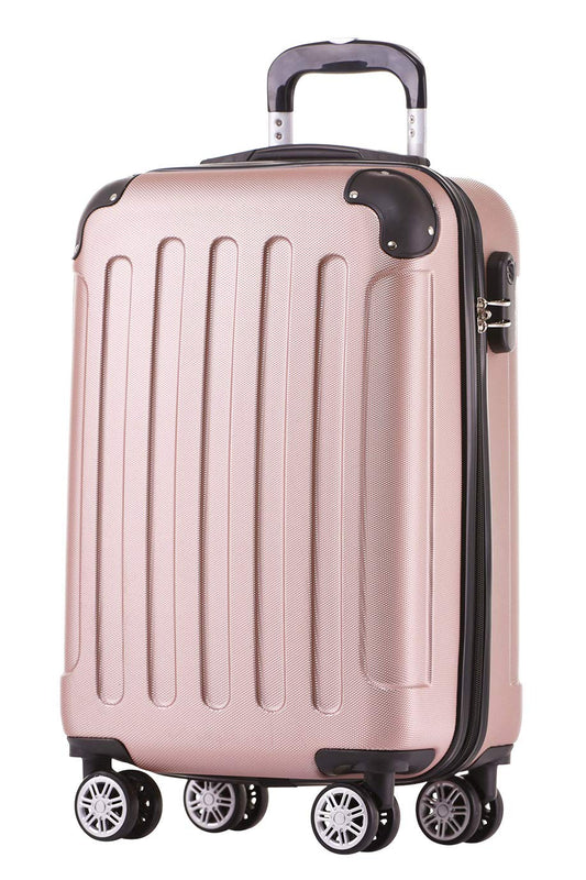 BEIBYE Hartschalen Koffer M Rosa Gold 4 Rollen