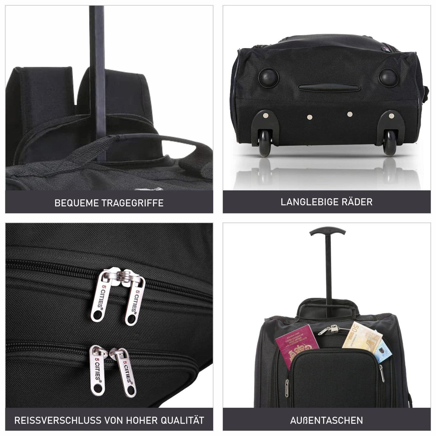 5 Cities 42L Bordgepäck Trolley Rucksack