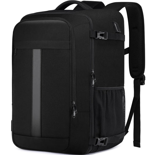 PUSLOM Handgepäck Rucksack 48L 55x35x25 cm Schwarz
