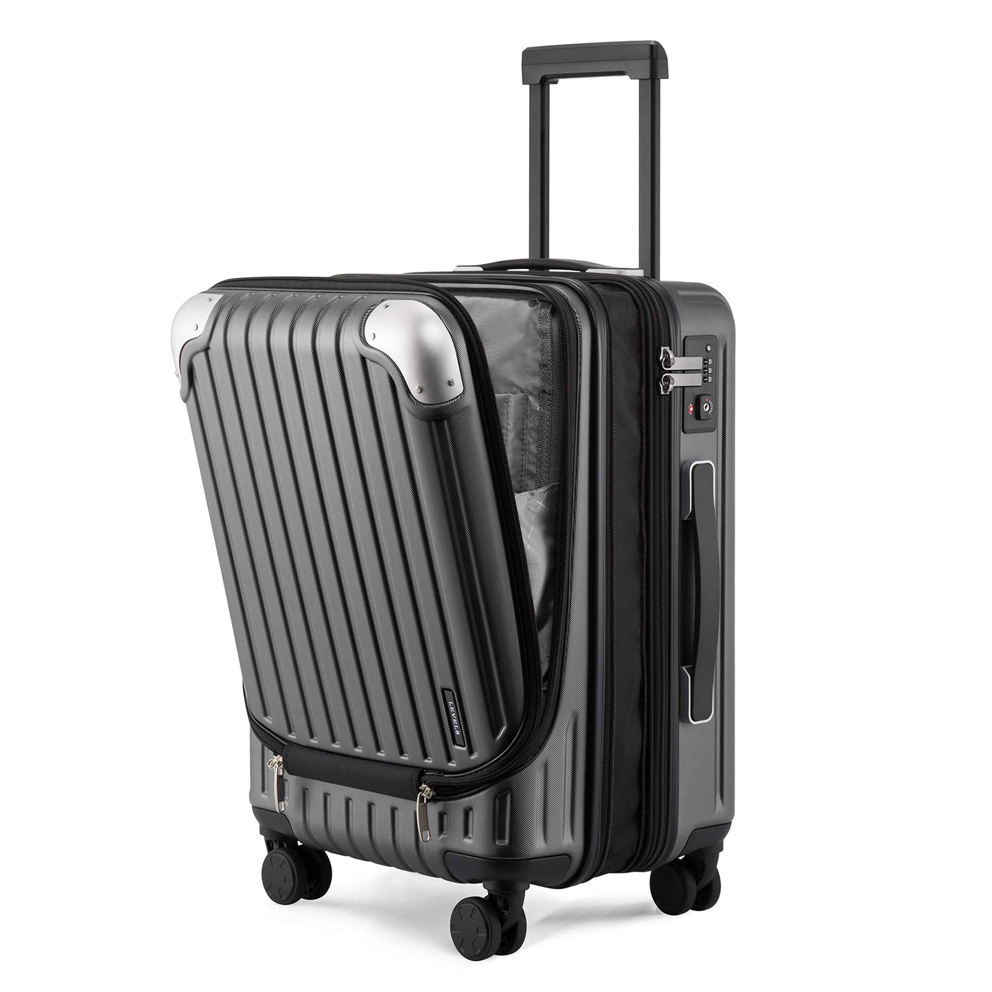 LEVEL8 Hartschalen Koffer 36-42L Erweiterbar Grau