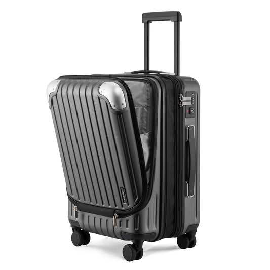 LEVEL8 Hartschalen Koffer 36-42L Erweiterbar Grau