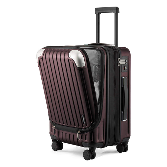 LEVEL8 Handgepäck Koffer 55 cm TSA 4 Rollen Rot